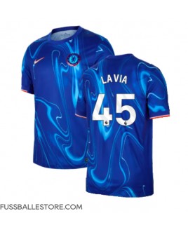 Günstige Chelsea Romeo Lavia #45 Heimtrikot 2024-25 Kurzarm